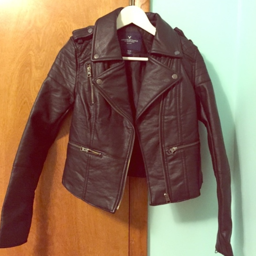 Black Leather Moto Jacket